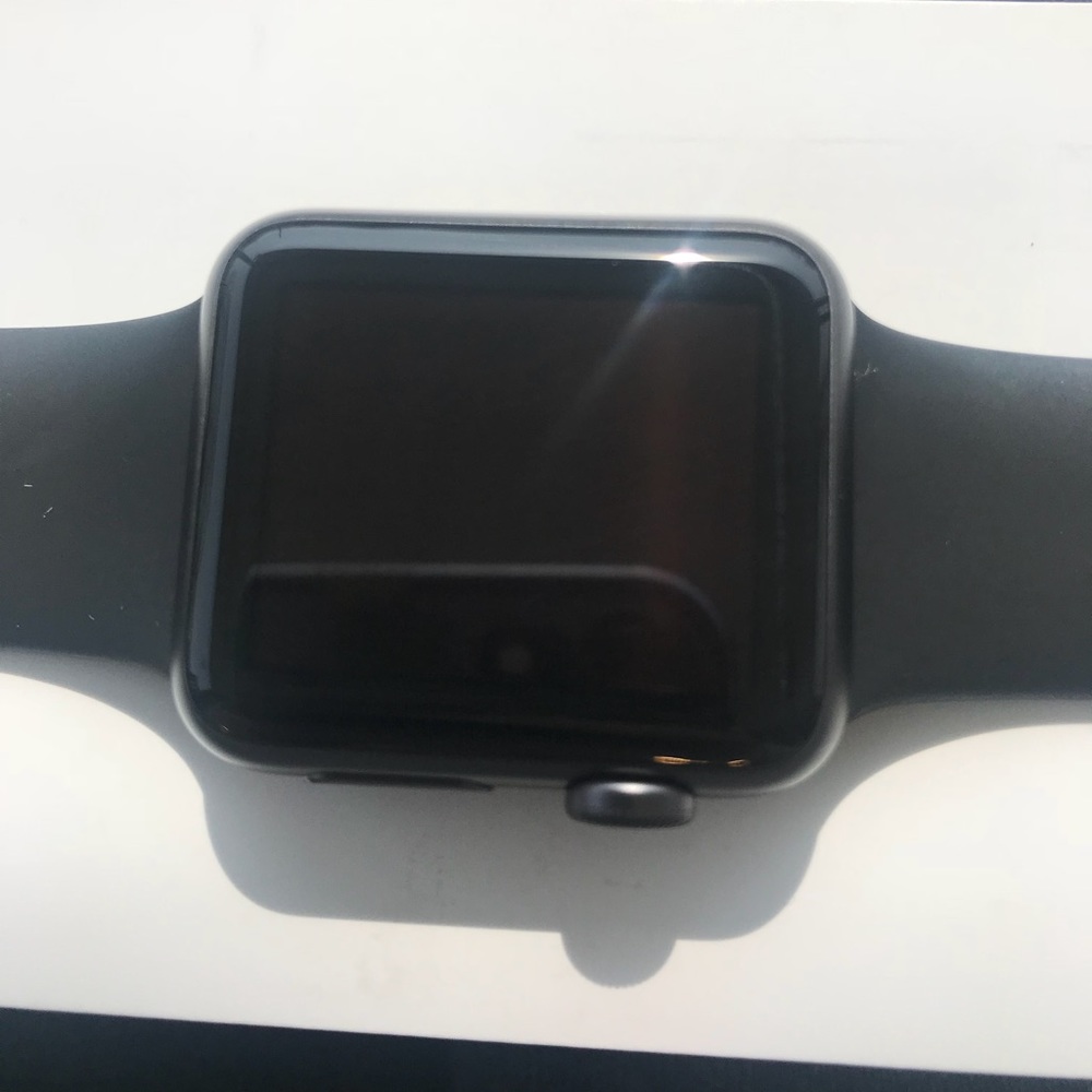 series 1 Space Grey Apple watch.